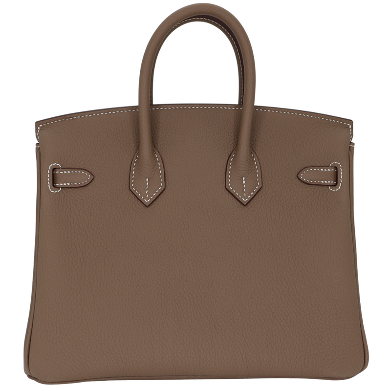 Hermès 25cm Birkin Etoupe Togo Leather Brushed Palladium Hardware