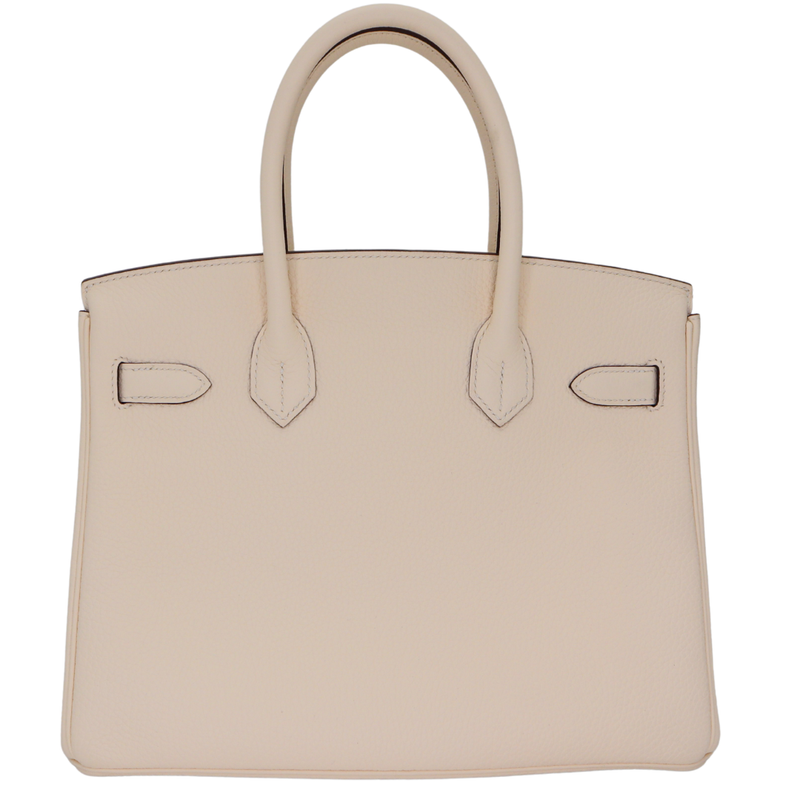 Hermès 30cm Birkin Nata Clemence Leather Palladium Hardware