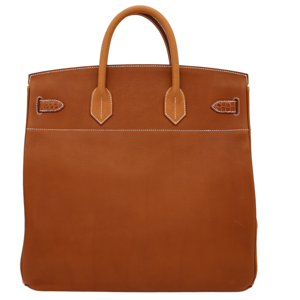 Hermès 40cm HAC Patchwork Barenia/Vache/Butler/ Natural Sable