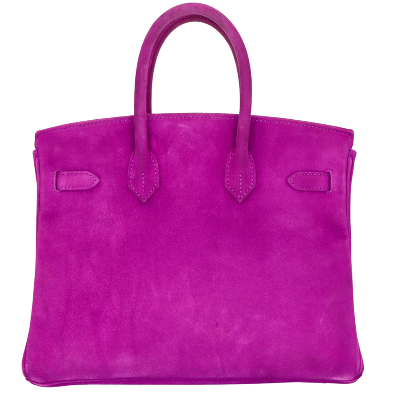 Hermès 25cm Birkin Doblis Ultraviolet Suede Palladium Hardware