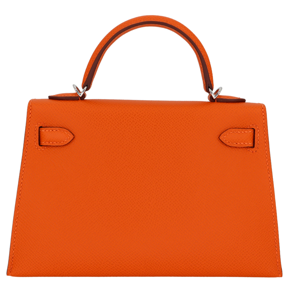 Hermès Kelly II Sellier Mini Orange Epsom Leather Palladium