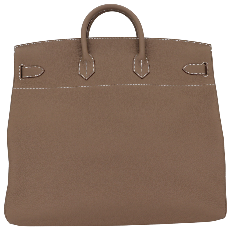 Hermès 50cm HAC Etoupe Togo Leather Palladium Hardware