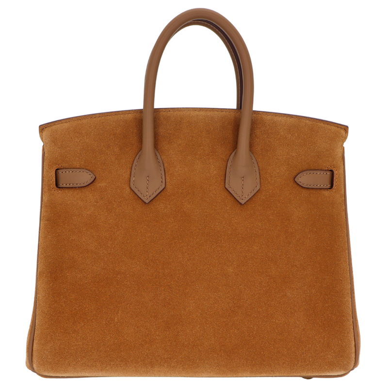 Hermès 25m Birkin Grizzly Gold/Alezan Suede/Swift Leather Gold Hermès 25m Birkin Grizzly Gold/Alezan Suede/Swift Leather Gold