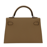 Hermès Kelly II Sellier Mini Poussiere Epsom Leather Palladium Hardware