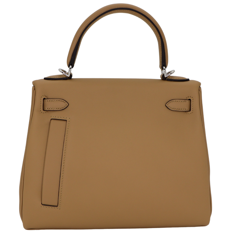 Hermès 25cm Kelly Colormatic Poussiere Swift Leather Palladium