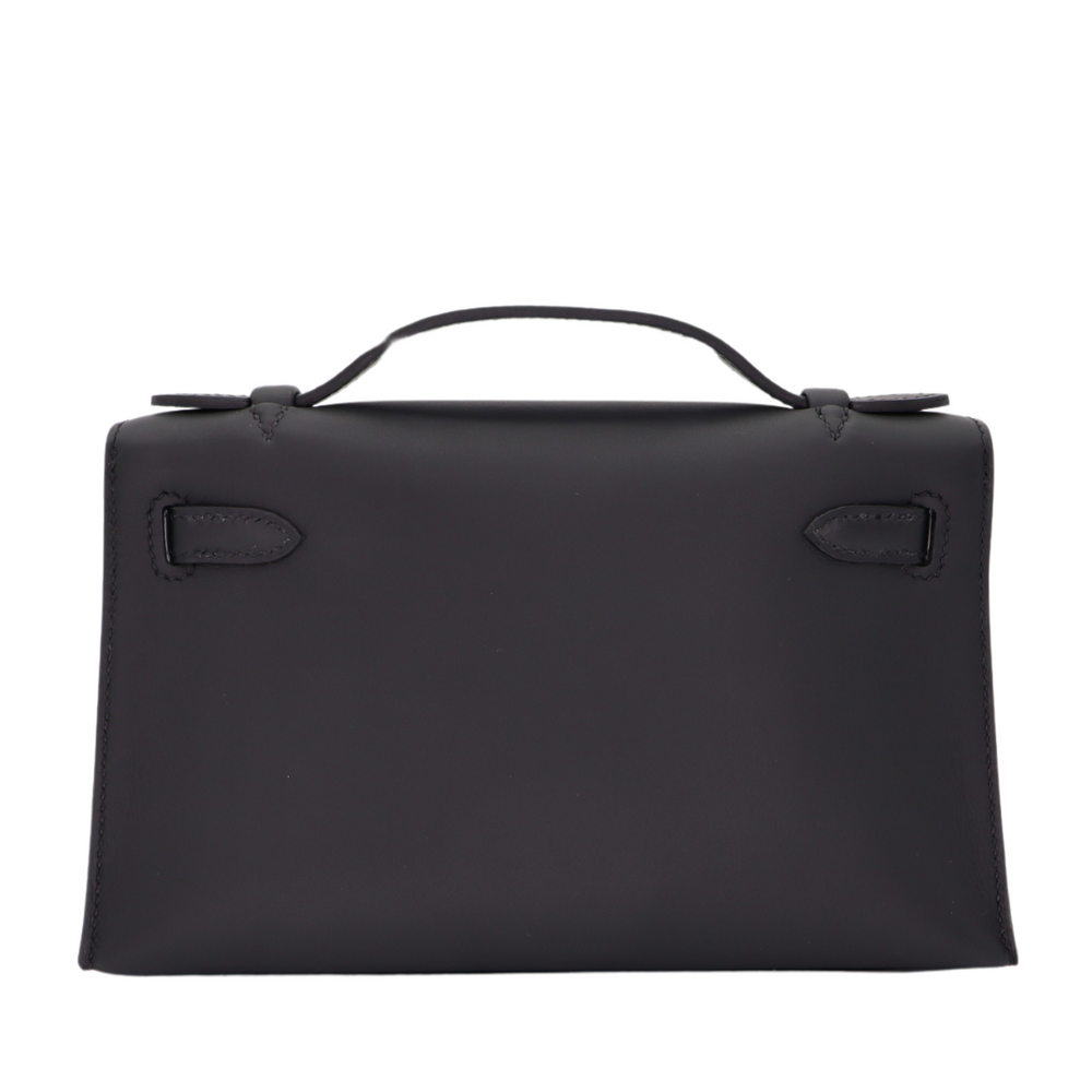Hermès Kelly Pochette Black Swift Leather Gold Hardware – Privé Porter