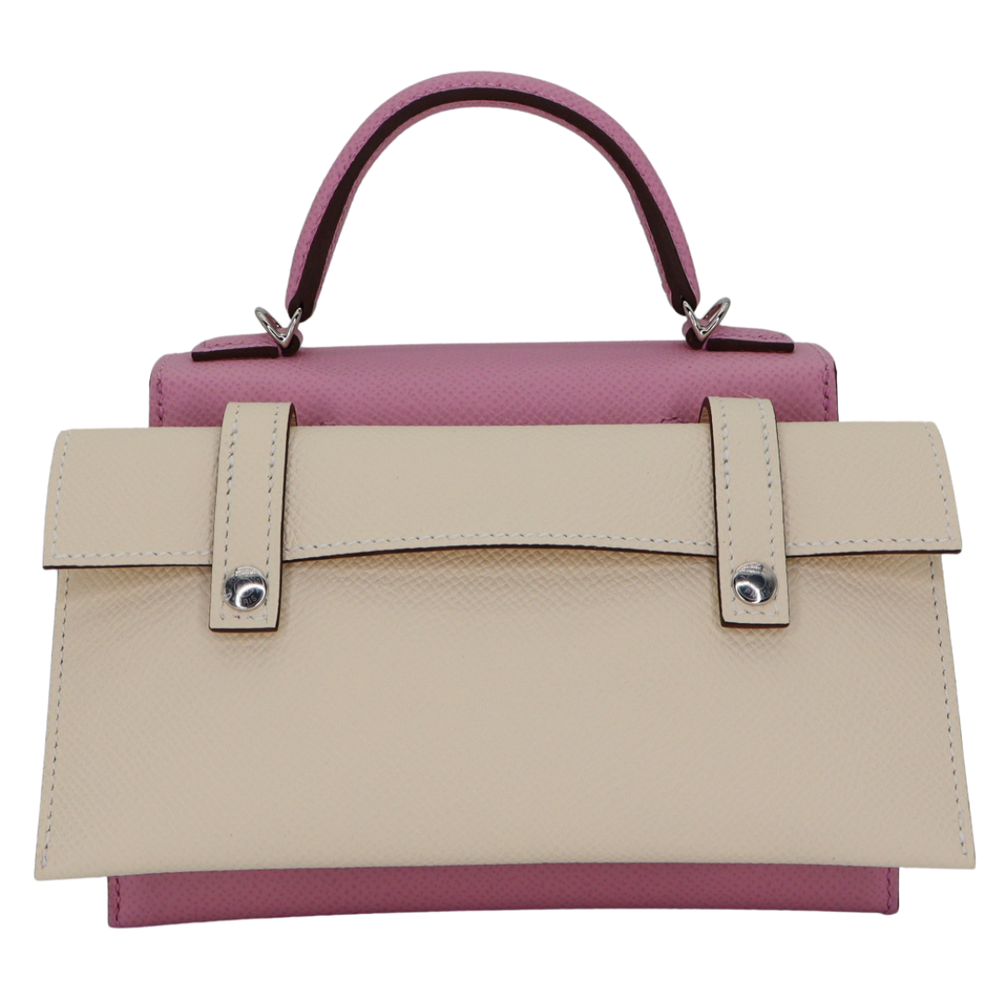 Hermès Kelly Doll Picto Mauve Sylvestre Epsom Leather Palladium