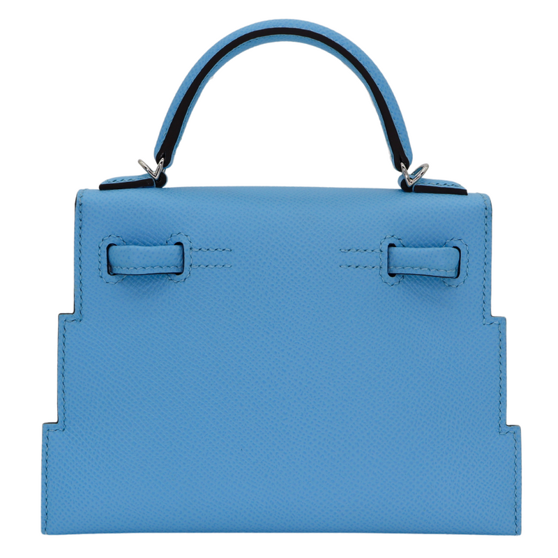 Hermès Kelly Doll Picto Celeste Epsom Leather Palladium Hardware Hermès Kelly Doll Picto Celeste Epsom Leather Palladium Hardware