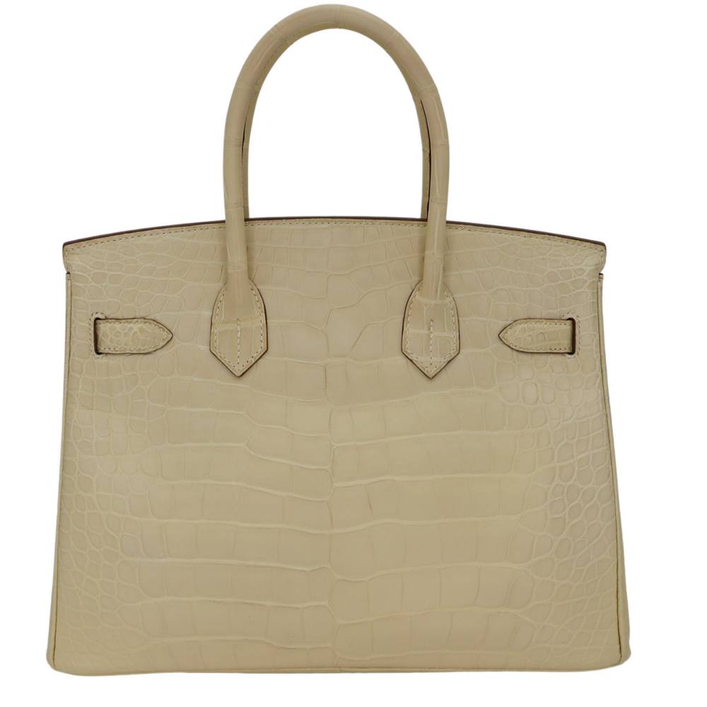 Hermès 30cm Birkin Vanille Matte Alligator Gold Hardware – Privé Hermès 30cm Birkin Vanille Matte Alligator Gold Hardware – Privé