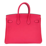 Hermès 25cm Birkin Rose Mexico Togo Leather Palladium Hardware