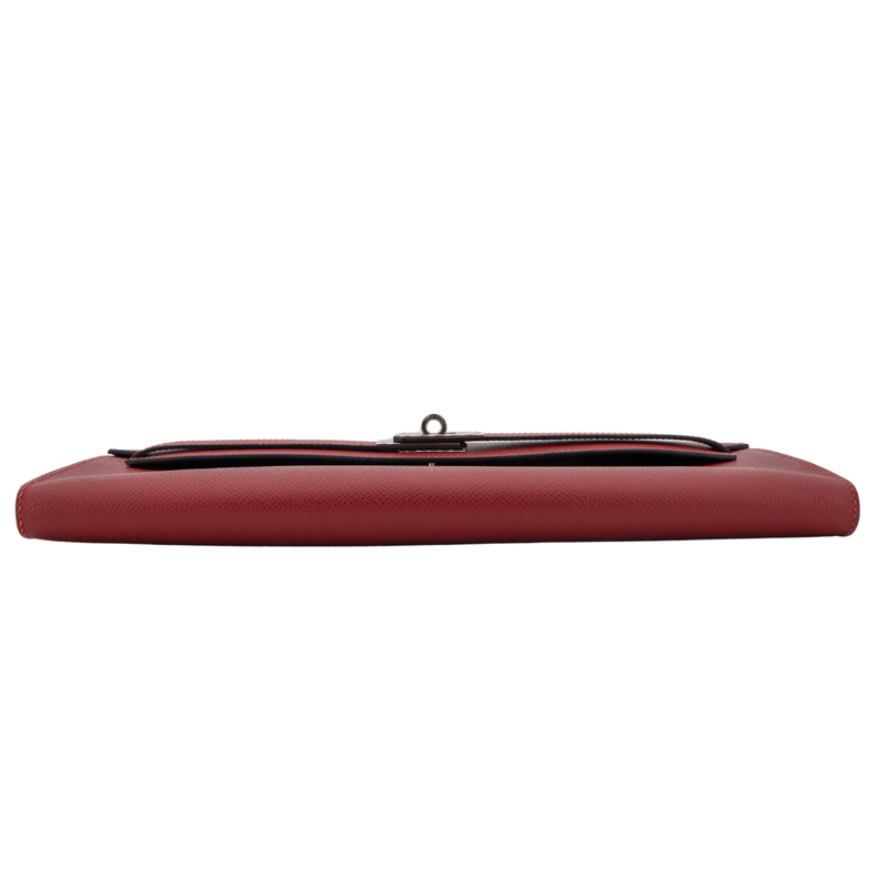 Hermès Kelly Cut Rouge H Epsom Leather Palladium Hardware