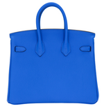 Hermès 25cm Birkin Bleu Hydra Togo Leather Gold Hardware