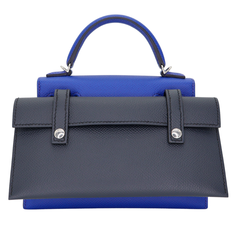 Hermès Kelly Doll Picto Bleu Royale Epsom Leather Palladium Hardware