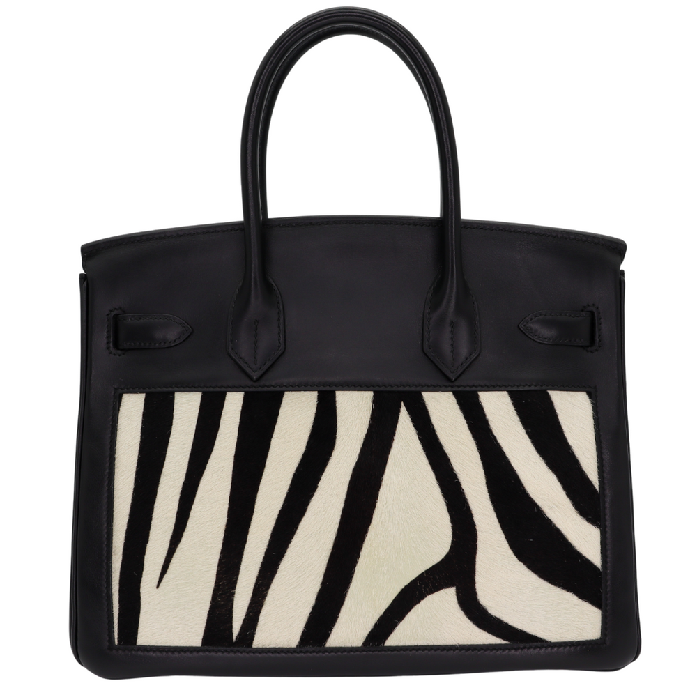 Hermès 30cm Birkin Black Zebra/Box Calf Leather Palladium Hardware Hermès 30cm Birkin Black Zebra/Box Calf Leather Palladium Hardware