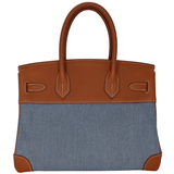 Hermès 30cm Birkin Gold Denim/Togo Leather Gold Hardware