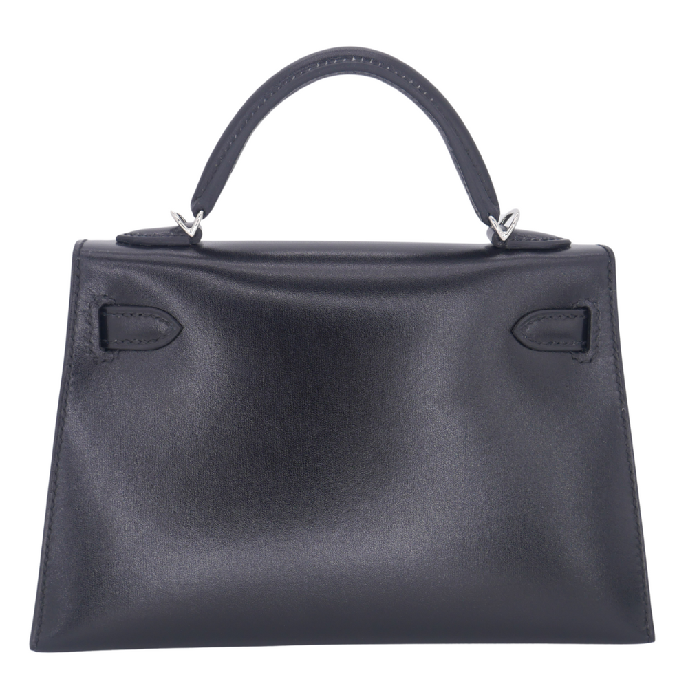 Hermès Kelly II Sellier Mini Cloute Black Box Calf Studded Leather