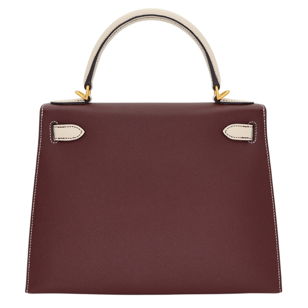 Hermès 28cm Kelly Sellier Bordeaux Epsom Leather Gold Hardware