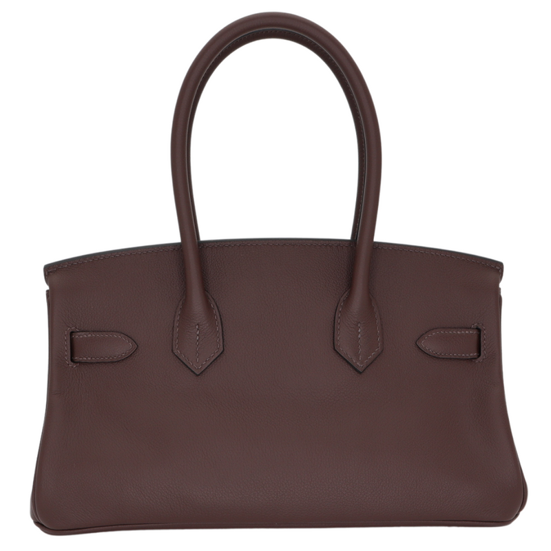 Hermès 29cm Birkin Shoulder Light Moka Evercolor Leather Palladium Hermès 29cm Birkin Shoulder Light Moka Evercolor Leather Palladium