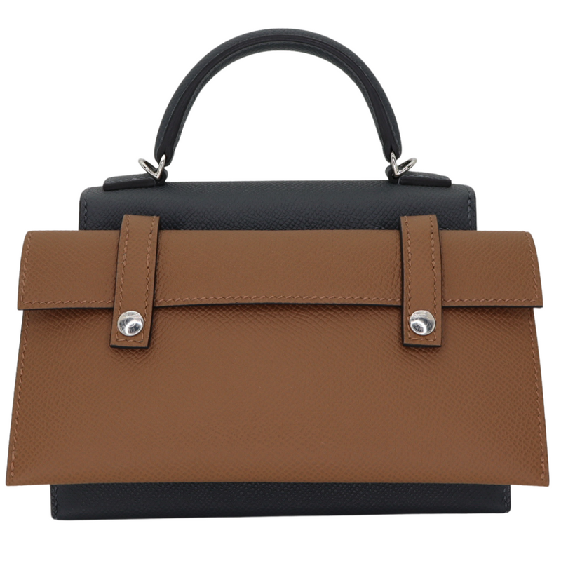 Hermès Kelly Doll Picto Gris Misty Epsom Leather Palladium Hardware