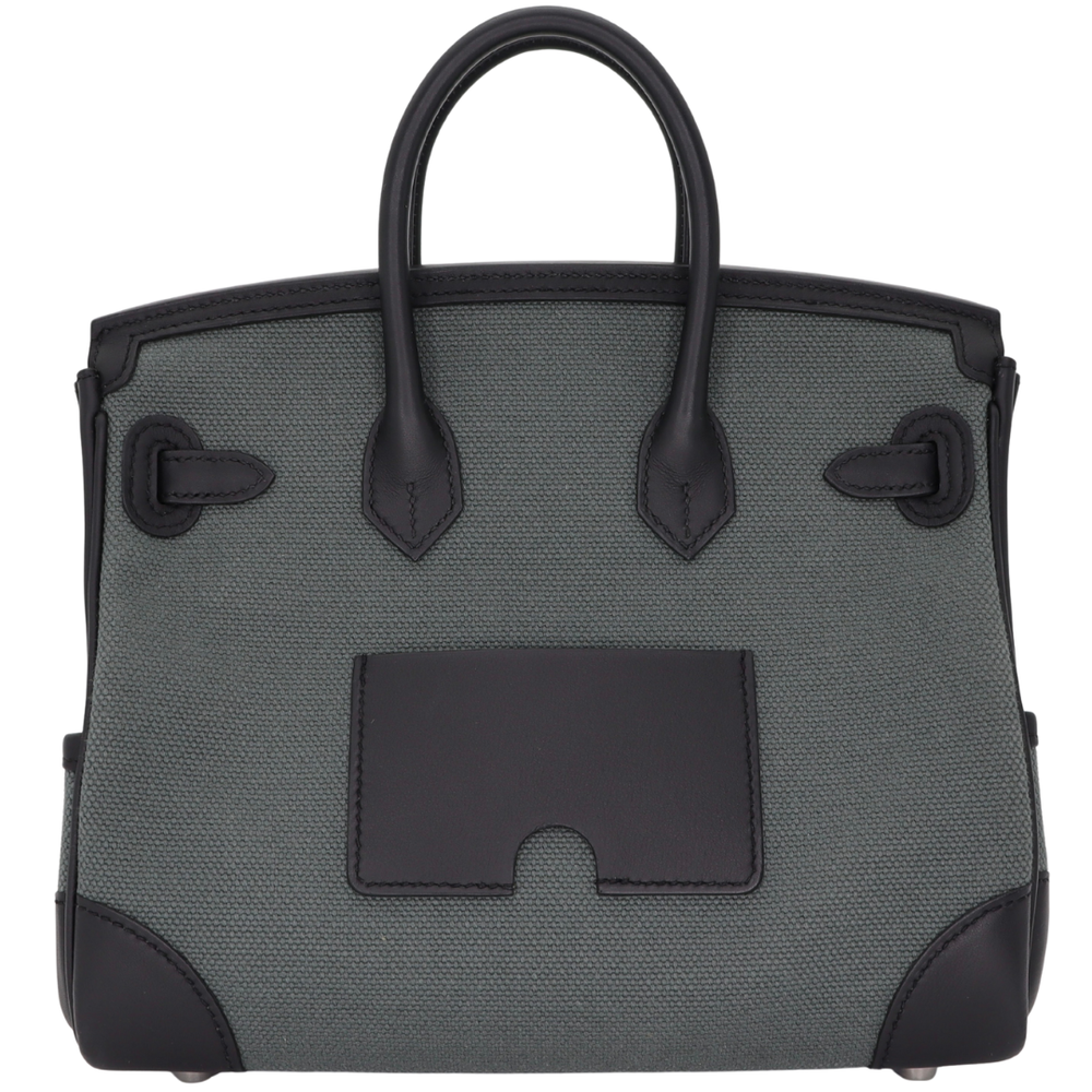 Hermès 25cm Birkin Cargo Vert Mangrove Toile/Swift Leather