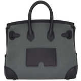 Hermès 25cm Birkin Cargo Vert Mangrove Toile/Swift Leather Palladium Hardware