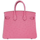 Hermès 25cm Birkin Bubblegum Ostrich Palladium Hardware