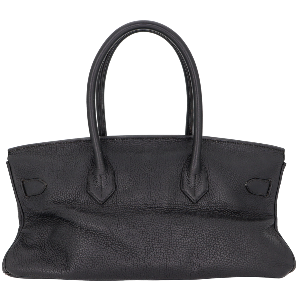 Hermès 42cm Birkin Shoulder JPG Black Clemence Leather Palladium