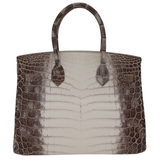 Hermès 30cm Birkin Blanc Himalaya Matte Niloticus Crocodile Palladium Hardware