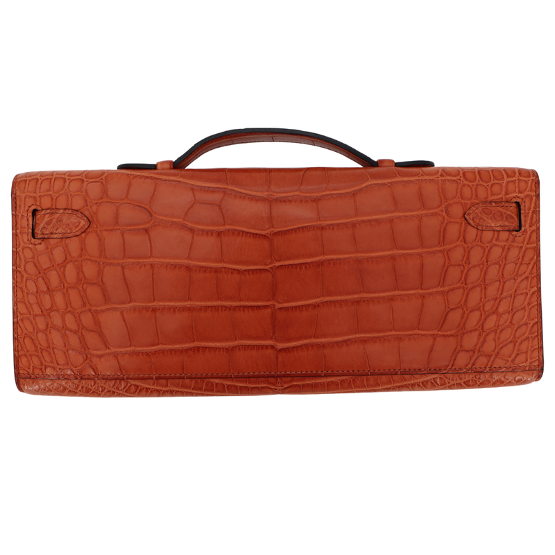 Hermès Kelly Cut Gold Matte Alligator Gold Hardware