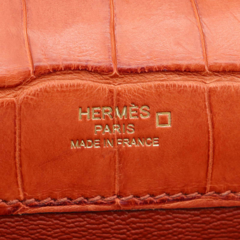 Hermès Kelly Cut Gold Matte Alligator Gold Hardware