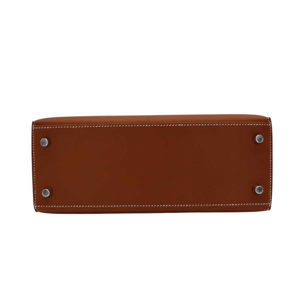 Hermès 25cm Kelly Sellier Ombre Lizard Palladium Hardware