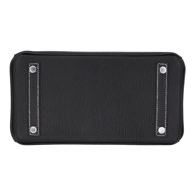 Hermès 25cm Birkin HSS Black Chèvre Leather with Brushed Palladium Hardware