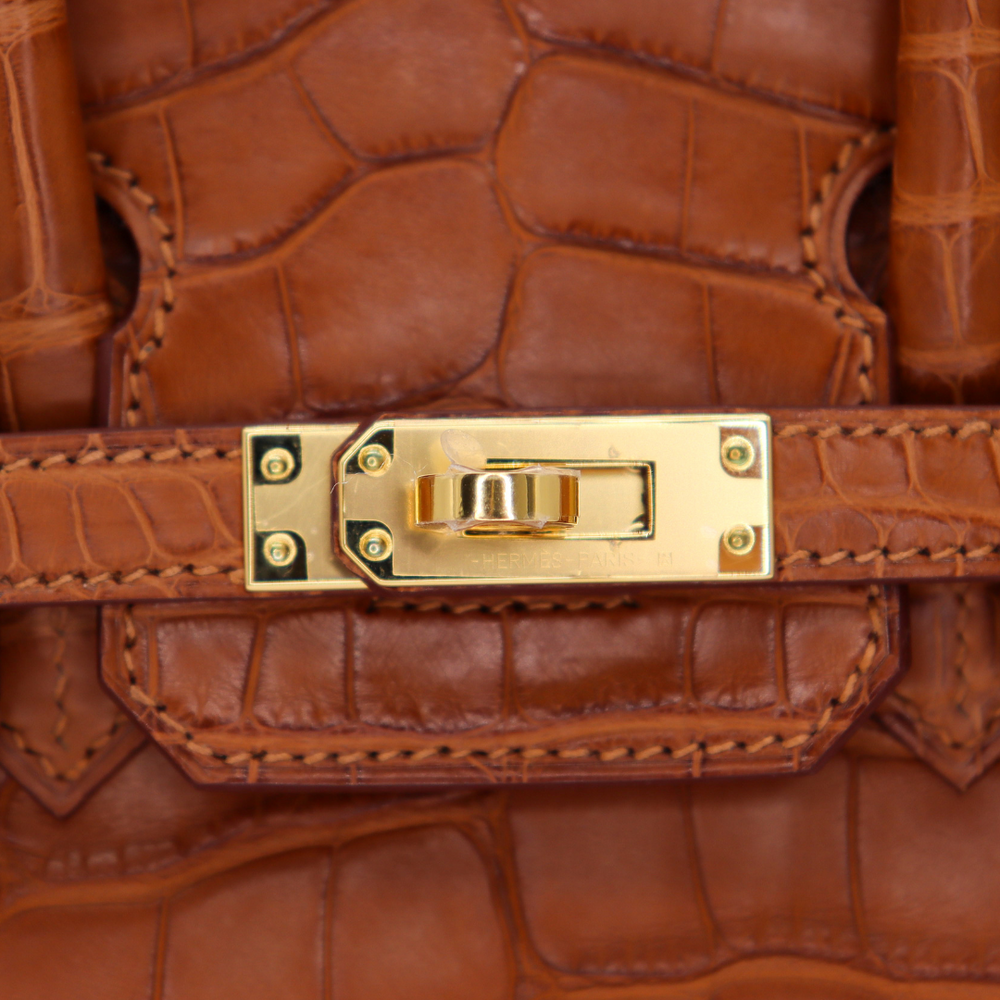 Hermès 25cm Birkin Gold Matte Alligator Gold Hardware – Privé Porter
