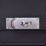 Hermès 40cm HAC Black Toile/Swift Leather Palladium Hardware