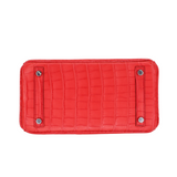 Hermès 25cm Birkin Bougainvillea Matte Alligator Palladium Hardware