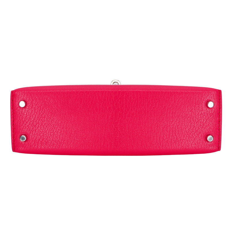 Hermès Kelly II Sellier Mini Rose Pop Chevre Leather PHW exclusive