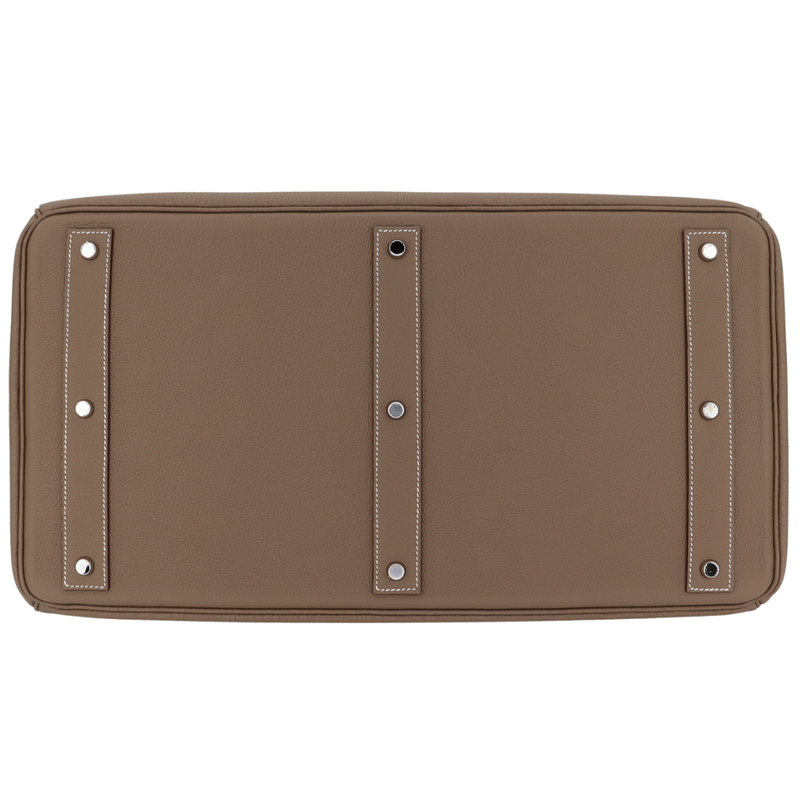 Hermès 50cm HAC Etoupe Togo Leather Palladium Hardware