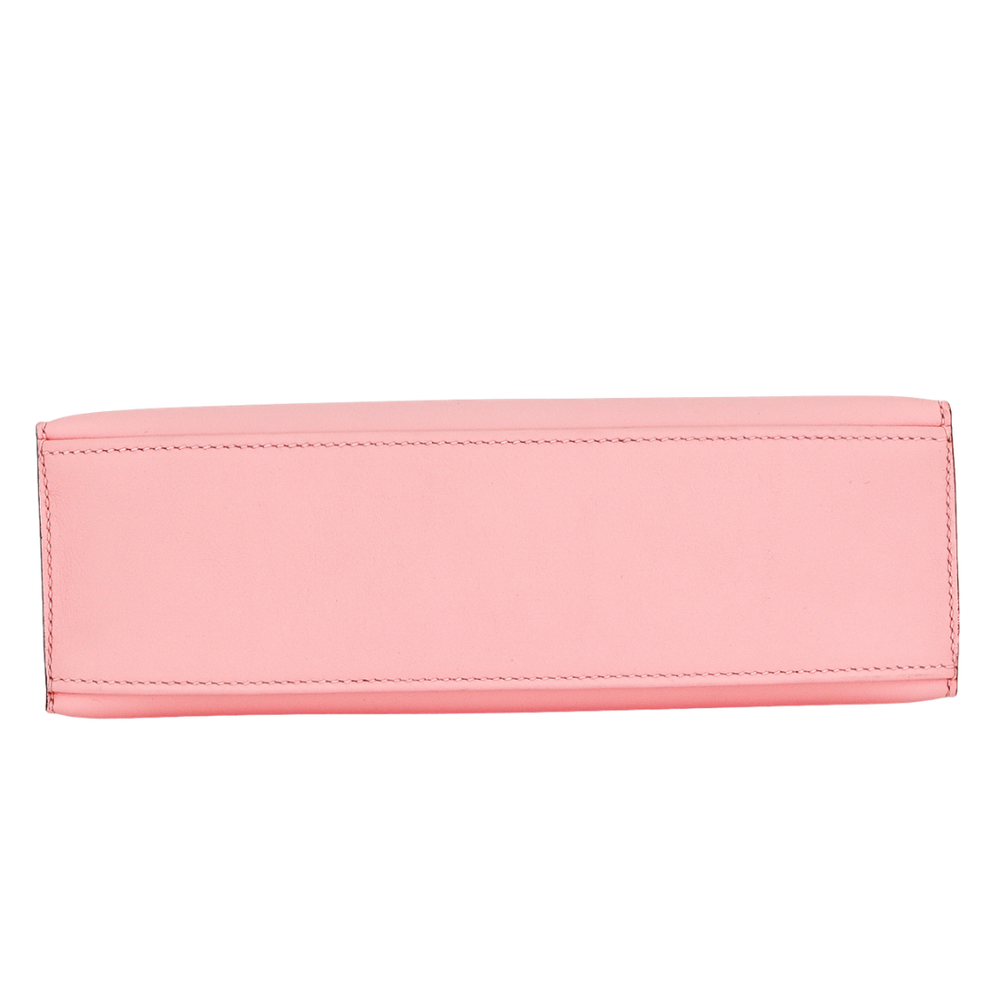 Hermès Kelly Pochette Rose Sakura Swift Leather Palladium Hardware