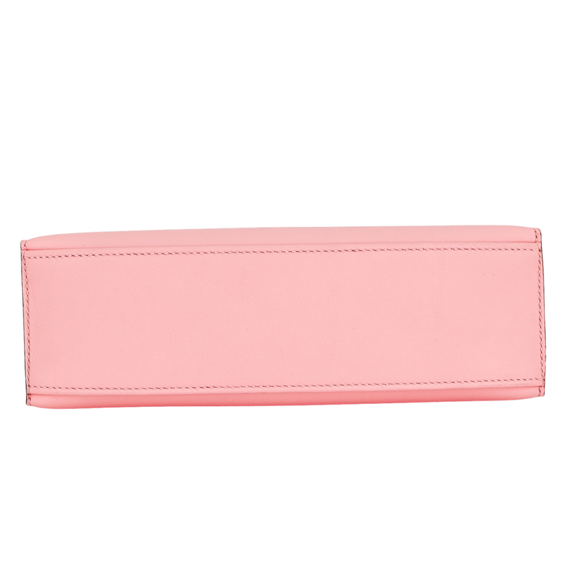 Hermès Kelly Pochette Rose Sakura Swift Leather Palladium Hardware