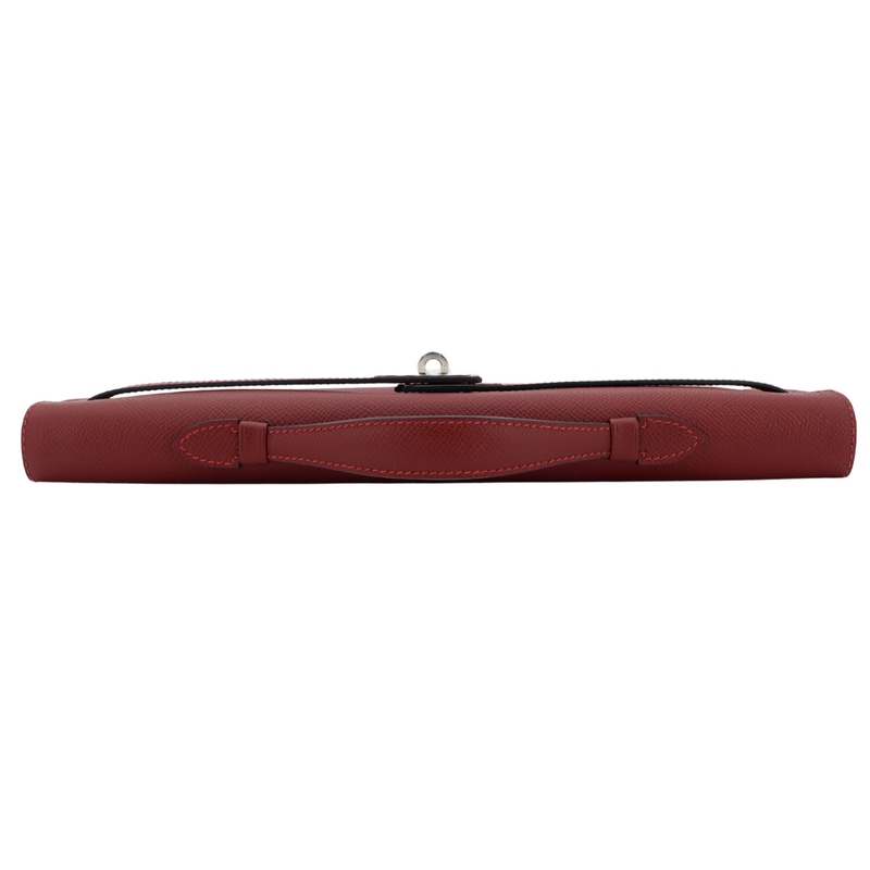 Hermès Kelly Cut Rouge H Epsom Leather Palladium Hardware