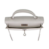 Hermès Kelly II Sellier Mini White Epsom Palladium Hardware