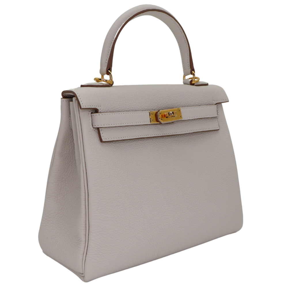 Hermès 25cm Kelly Retourne Gold Togo Leather Gold Hardware