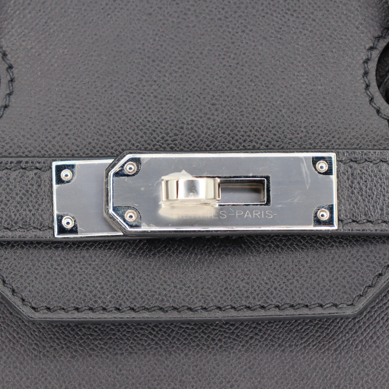 Hermès 30cm Birkin Sellier Black Madame Leather Palladium Hardware