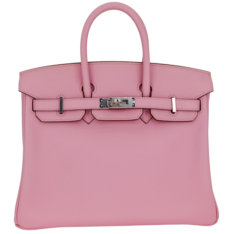 Hermès 25cm Birkin Mauve Sylvestre Swift Leather Palladium
