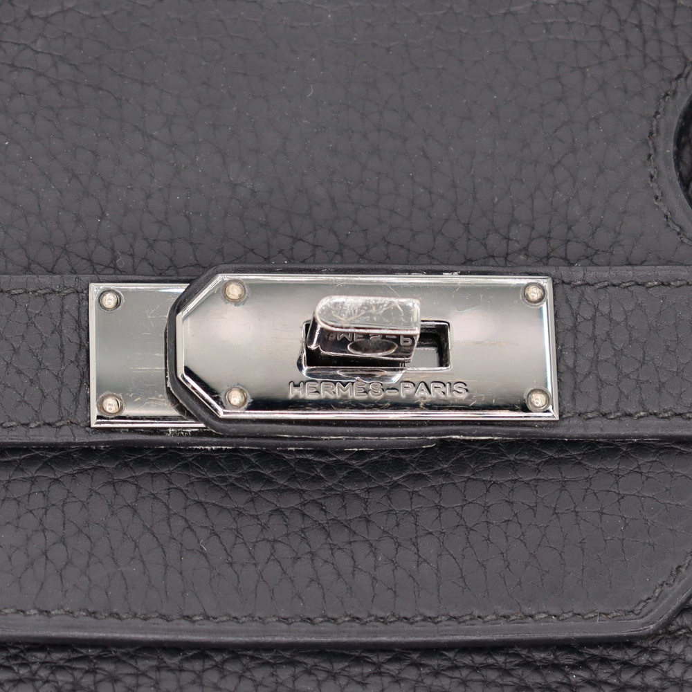Hermès 42cm Birkin HAC Shoulder JPG Black Clemence Leather