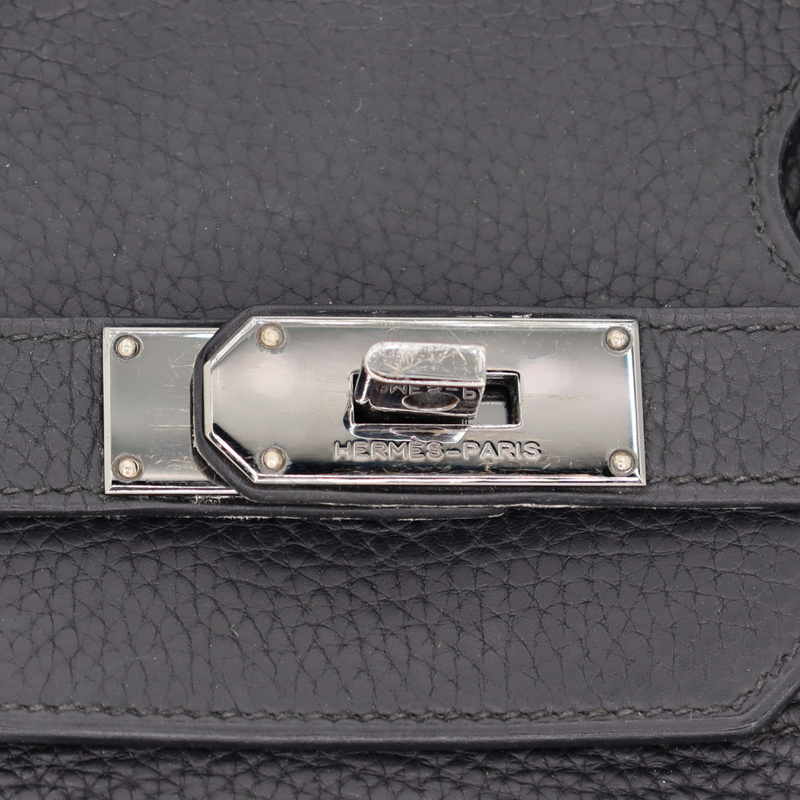 Hermès 42cm Birkin HAC Shoulder JPG Black Clemence Leather