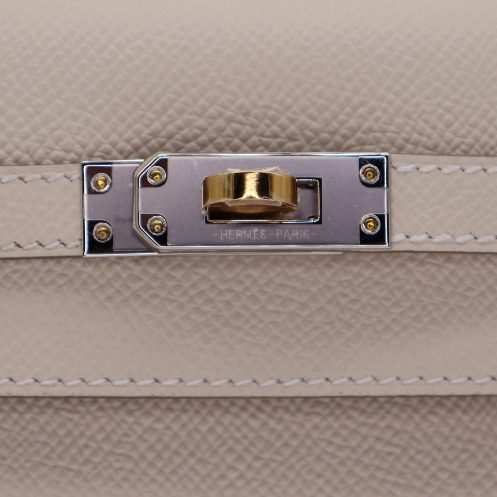 Hermès 25cm Kelly Sellier Craie Epsom Leather Gold Hardware