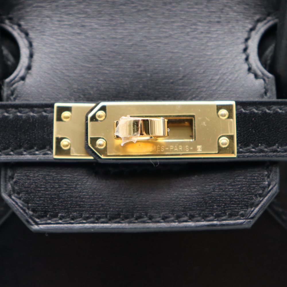 Hermès 25cm Birkin Sellier Black Box Calf Leather Palladium