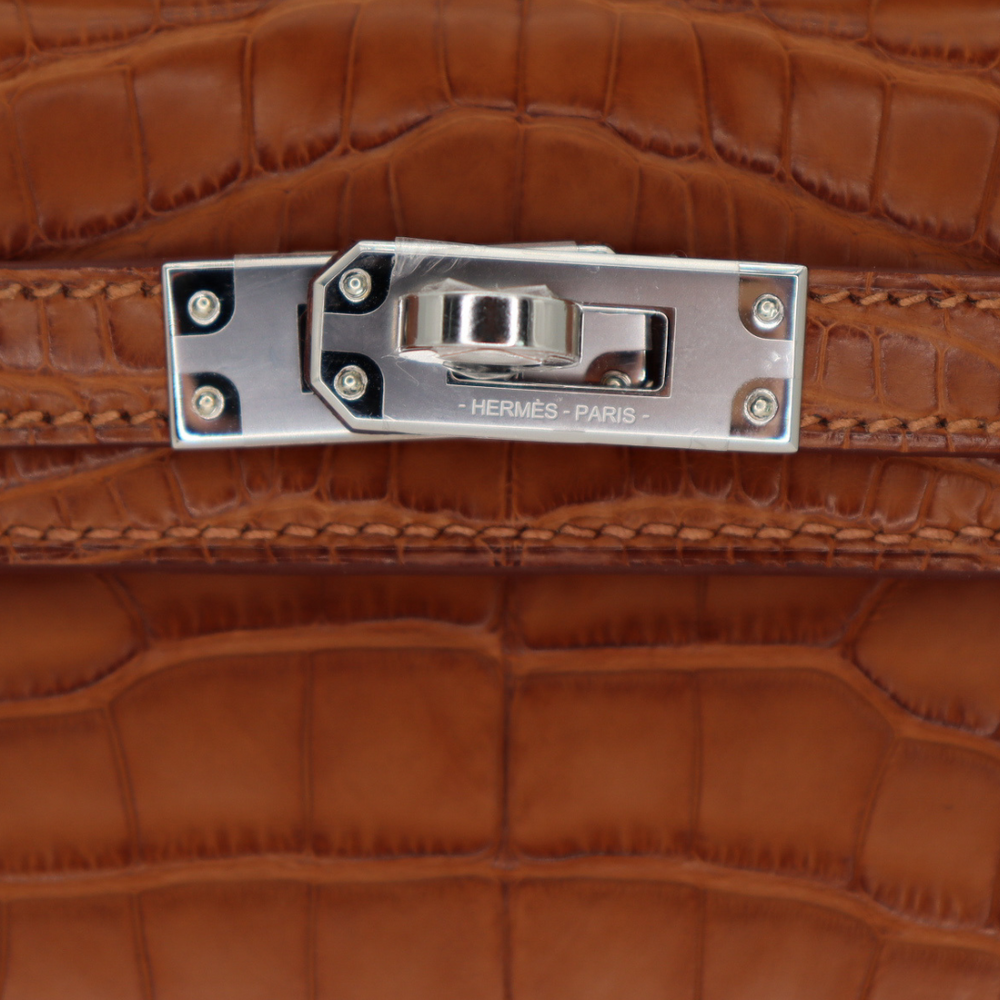Hermès Kelly II Sellier Mini Vert Cypress Matte Alligator Gold