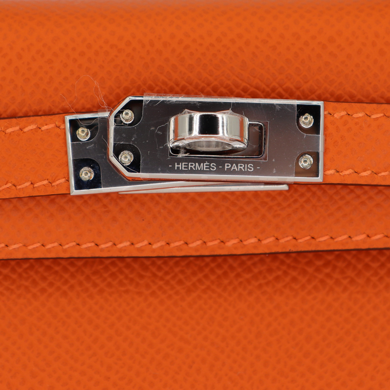 Hermès Kelly II Sellier Mini Orange Epsom Leather Palladium Hardware
